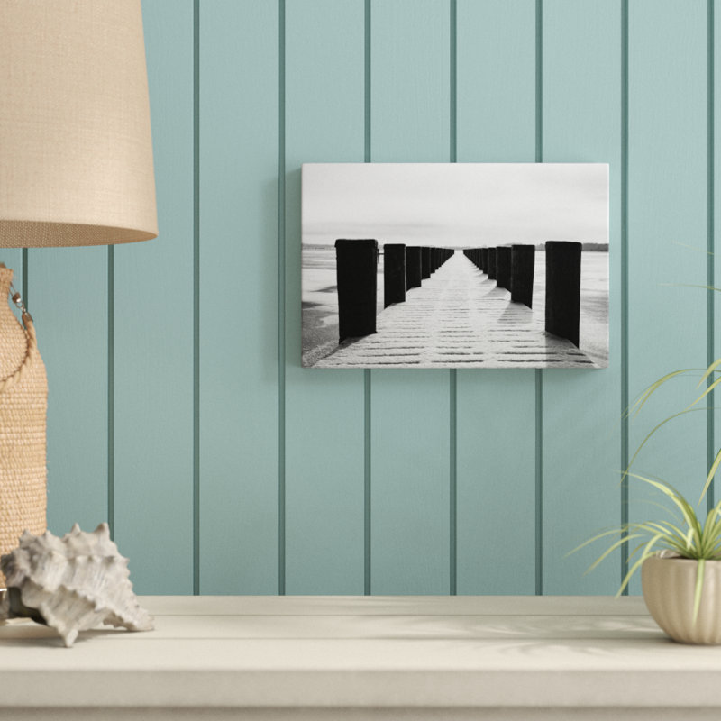 Winter Dock by Aledanda - No Frame Print on Canvas, 20cm H x 30cm W x 3.8cm D