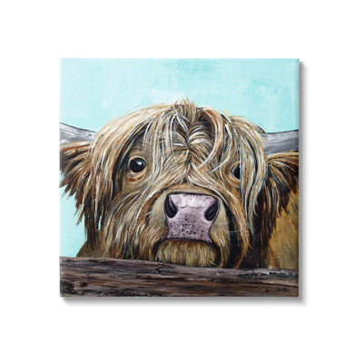 " Highland Cattle Farm Animal Face " by Jen Seeley