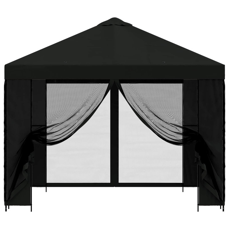 Vidaxl Gazebo Polyester And Steel, Black