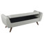 Banc de rangement rembourré Amsi-789870877