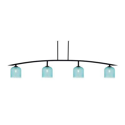Kurve 4 Light Bar Shown In Matte Black Finish With 7" Textured Glass