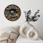 Horloge mondiale en bois miniature fantaisie