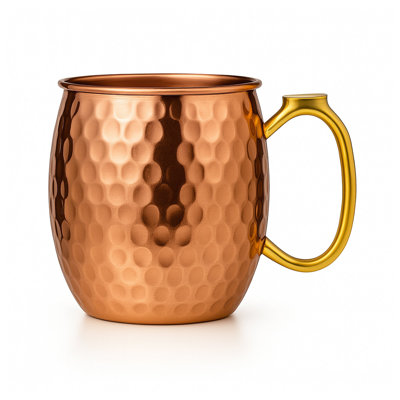 Moscow Mule Mug | Copper Plated | 22oz | Hammered