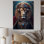 «Majestic Lion Portrait Antique King», reproduction d'art sur lion