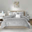 Ensemble de couette imprimée métallisée pour lit simple/simple XL-135968849