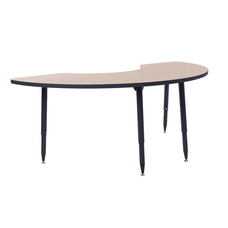 Table d'activité thermofusionnée 36 x 72 avec pieds fuselés réglables Adapte, Sable asiatique, Marine