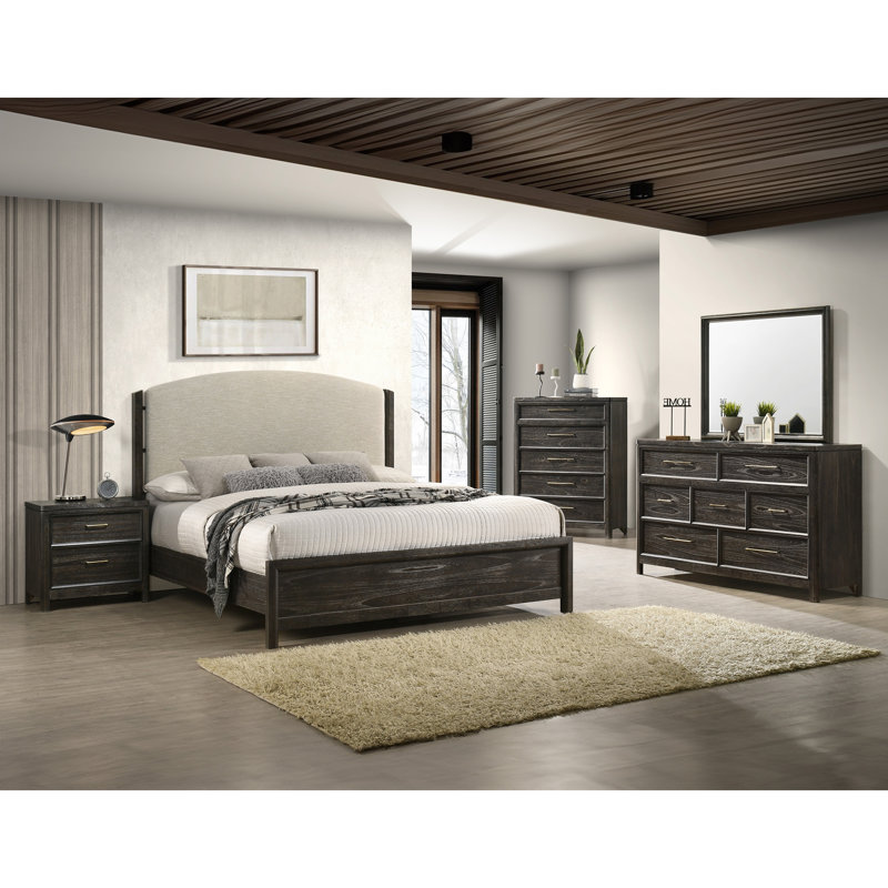Commode contemporaine d'une pièce à sept tiroirs de rangement