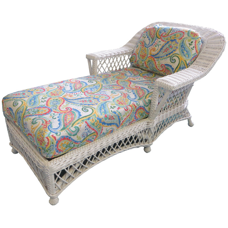Rosado Upholstered Chaise Lounge, Ivory Reef