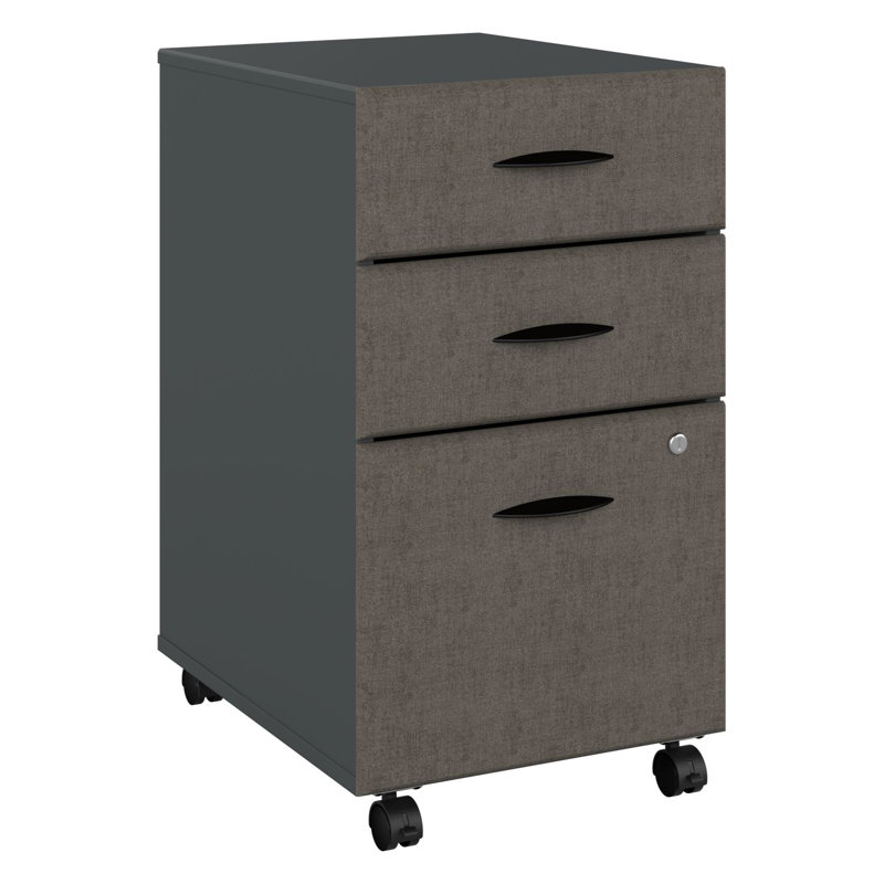 Series A 3 -Drawer Mobile File Cabinet, Slate (assembled)