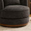 Fauteuil demi-tonneau pivotant avec revêtement 33,8 po-133200137