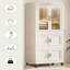 Armoire de rangement en plastique à roulettes 25,59 "avec porte magnétique