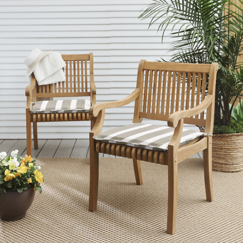 Outdoor 2'' Dining Chair Chair Pad, 19" W  x 19" D