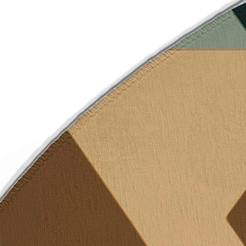Geogrid Colors Indoor And Outdoor Area Rug, Round 5'