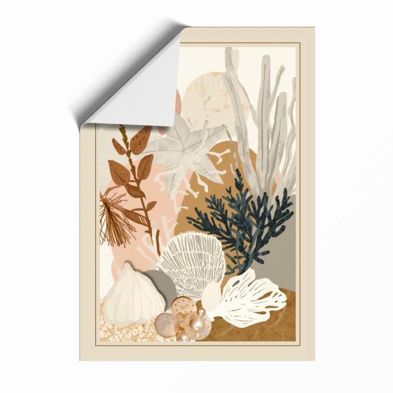 Pressed Collage Botanical - Framed Print, A4 - 29.7 x 21.0 cm, Unframed