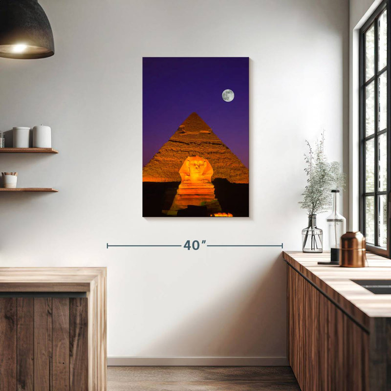 Le sphinx et la pyramide de Gizeh, H 36 po x l 24 po