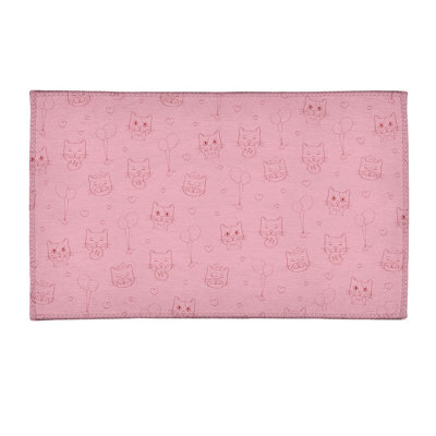 Tapis zone rose fait main