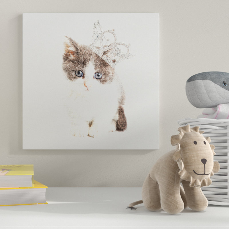 « chat royalty », impression, H 30 po x l 30 po x P 1,5 po, Toile