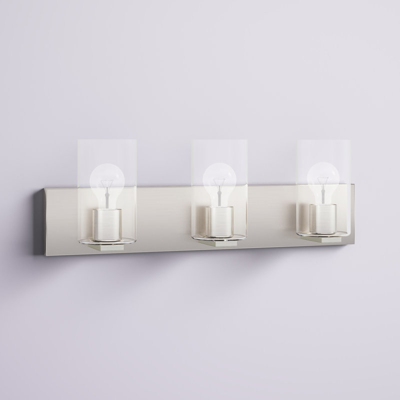 Éclairage pour meuble-lavabo 3 lumières Mollie, Nickel brossé