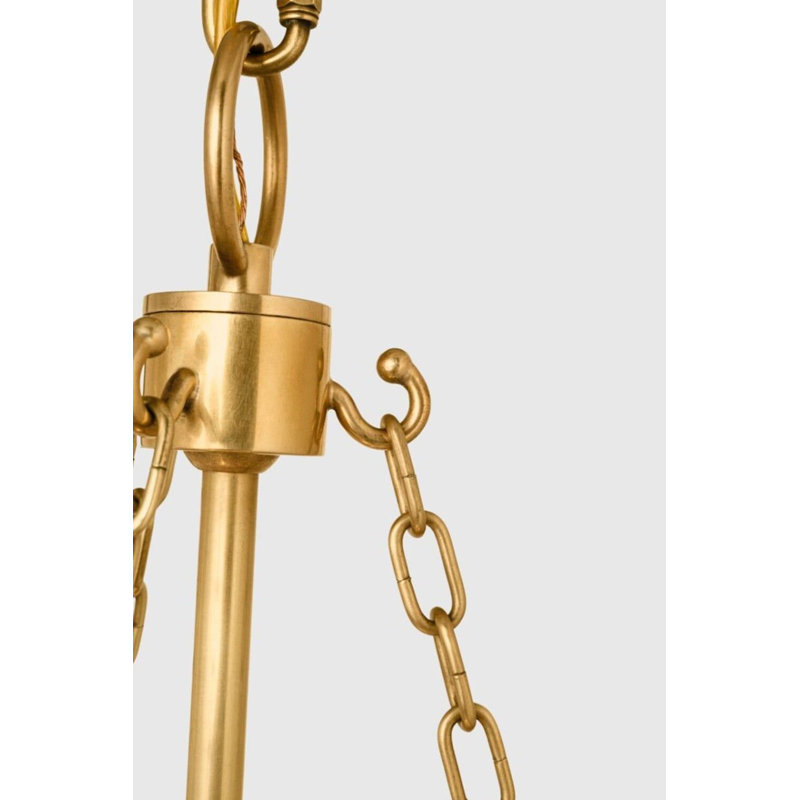 Corinne 3 - Light Pendant, Soft Brass, Natural Wicker