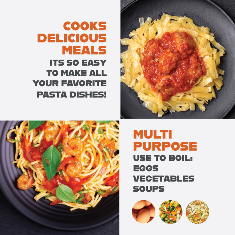 Gotham Steel Stock Multipurpose Pasta Pot with Strainer Lid & Twist and Lock Handles, Copper, 5 quarts