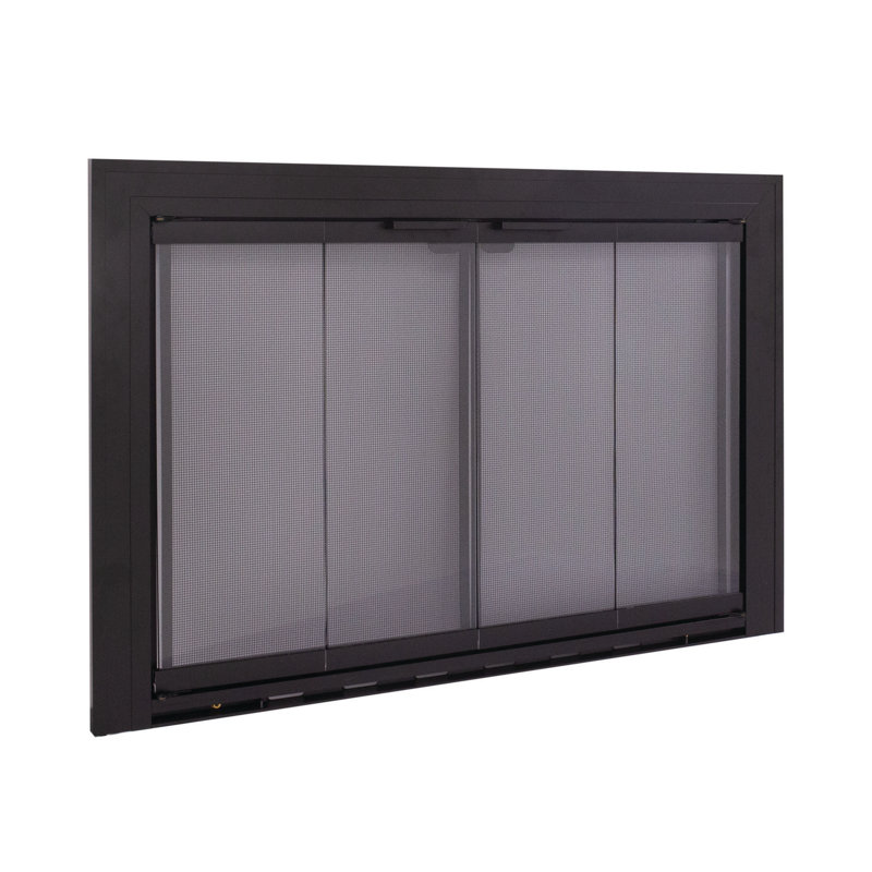 Portes de foyer pliantes en aluminium Kirsty, H 31,5 po x l 40 po x P 1 po