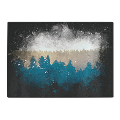 Tempered Glass the Forest at Sunset Chopping Board