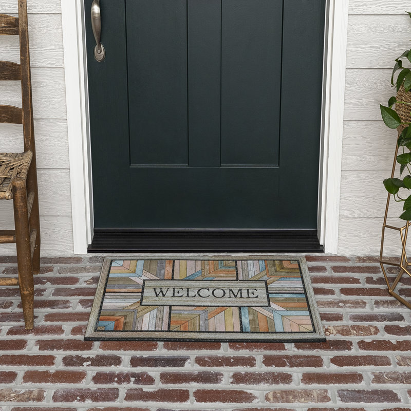 Olmead Welcome Recycled Rubber Door Mat