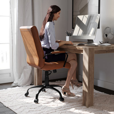 Whitney Ergonomic Upholstered Mid-Back Swivel Office Chair