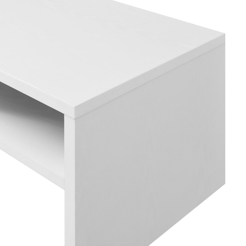 Table basse avec rangement Gundelinda, Blanc