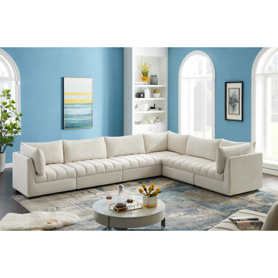 Ensoll Velvet L-Shaped Sectional Reversible