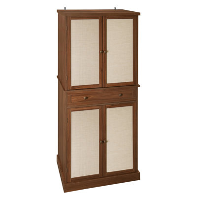 4 Door Cabinet with 1 Drawer, with 4 Adjustable Inner Shelves, Storage Cabinet