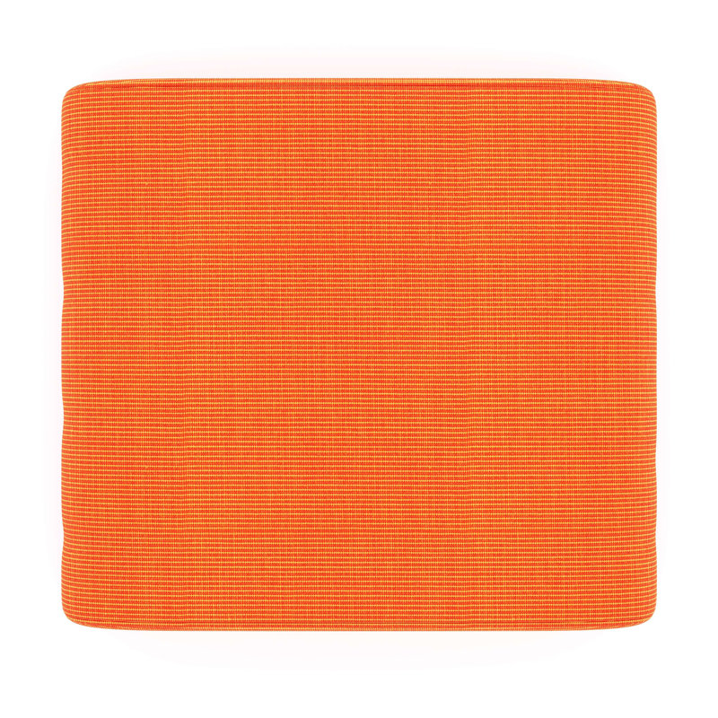 Sunbrella® Outdoor Ottoman Cushion, Sunbrella® Canvas Tangerine, 4" H x 22" W x 20" D