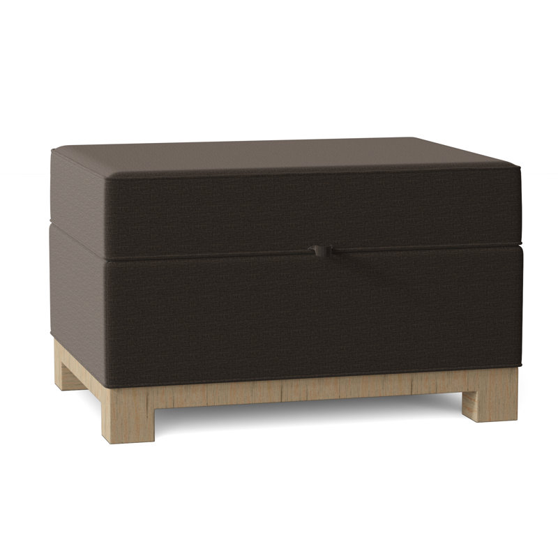 Brandes Upholstered Ottoman, Natural, Marlow Asphalt