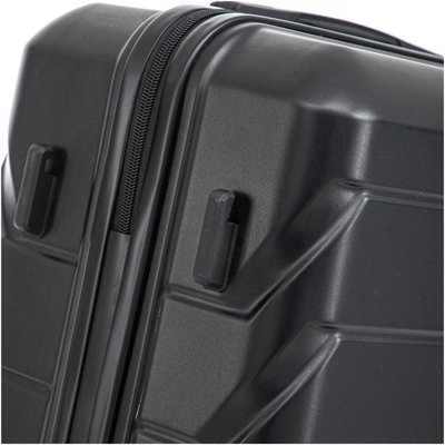 HIFINE TOURIST 20 "/ 24" / 28 "3 pièces / ensemble en valise à roulettes en ABS, couleur assortie, avec serrure à combinaison (noir)
