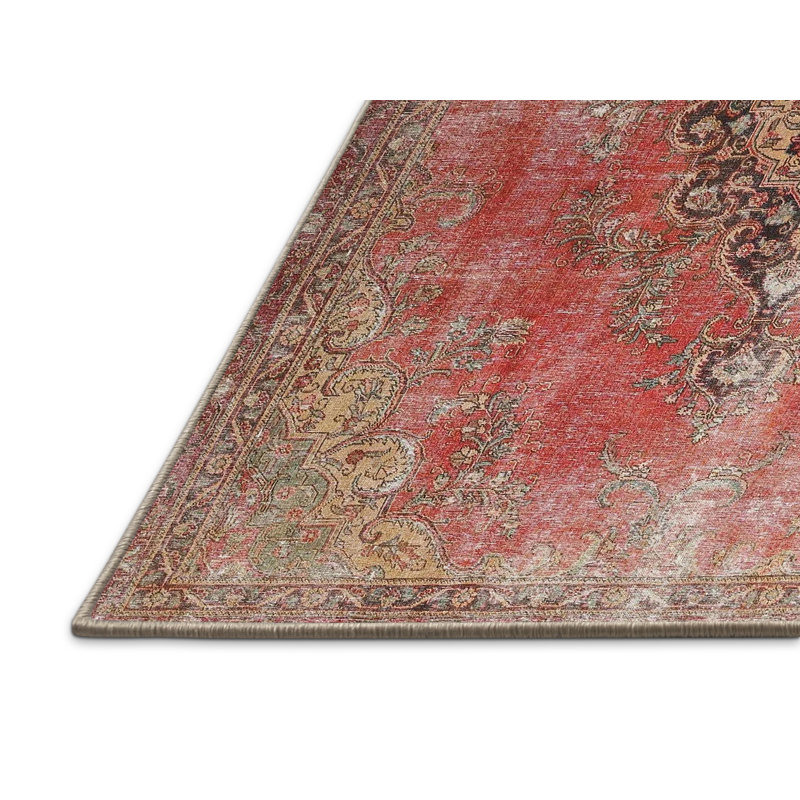 Aghancrossy Oriental Indoor Rug, Rectangle 5' x 8'