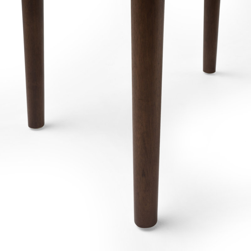6 - Person Four Leg Dining Set, White/Brown