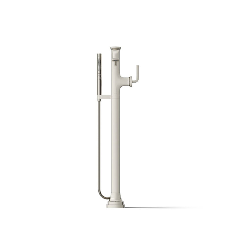 Riff Floor-Mount Bath Filler Trim, Vibrant Polished Nickel