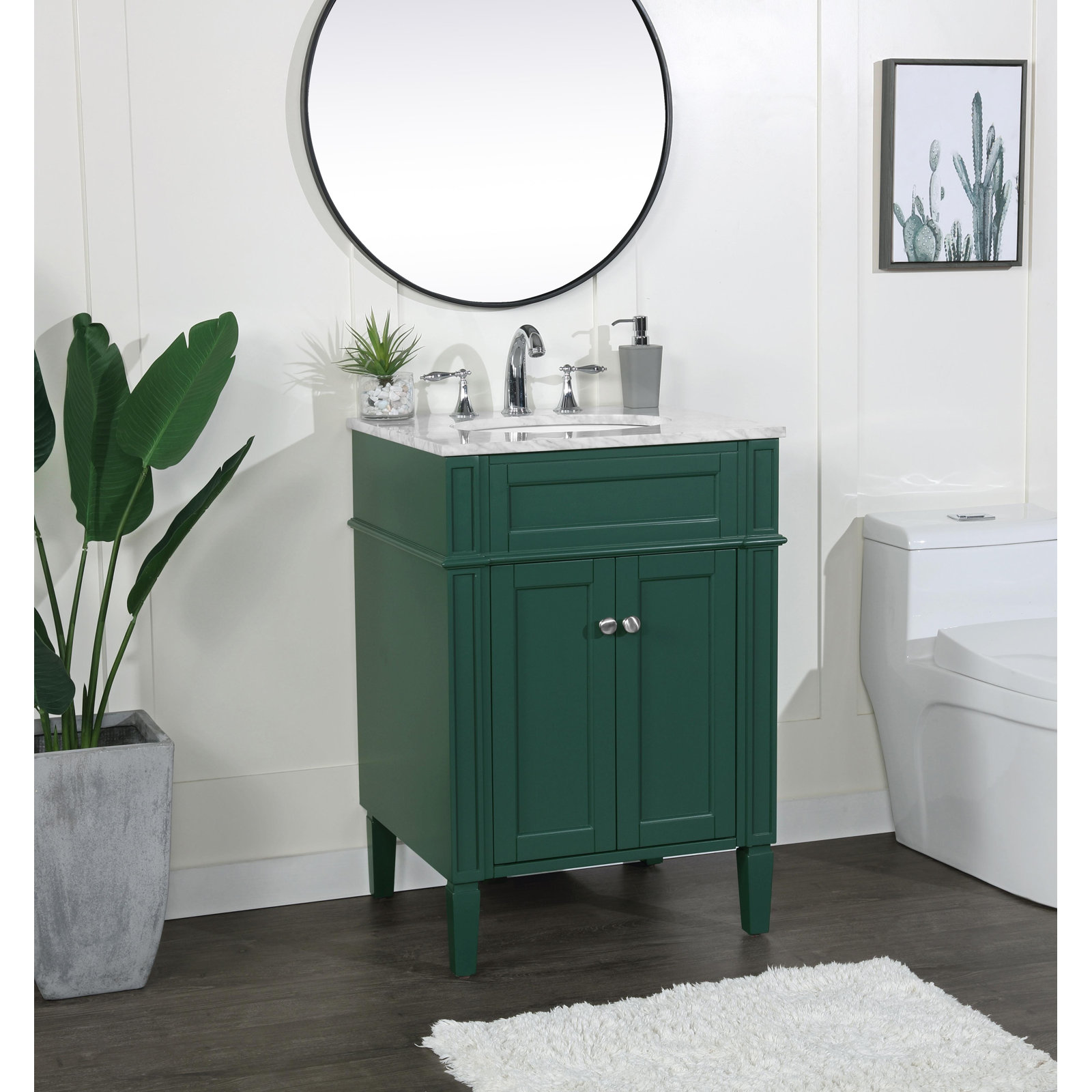 Rivers 24'' Single Bathroom Vanity, Green