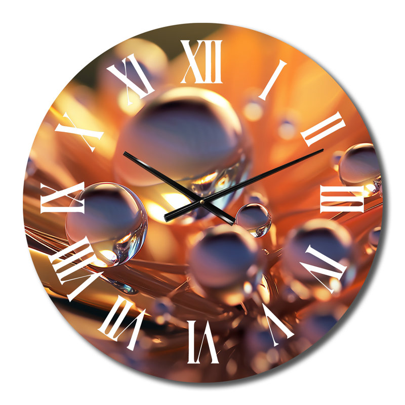 Horloge murale en métal Morning Dew Pearls, Petit