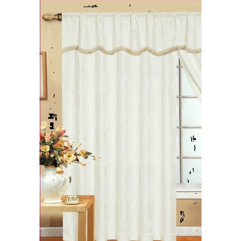 Deshawnna Room Darkening Curtain Pair, White, 228cm W x 228cm D