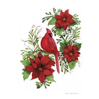 «Holiday Happiness I Red», reproduction sur toile tendue