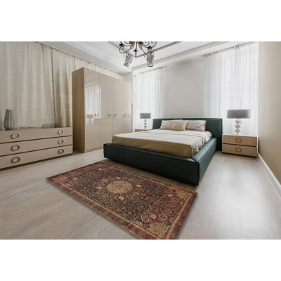 Tapis brun/beige/rouge traditionnel Enprise