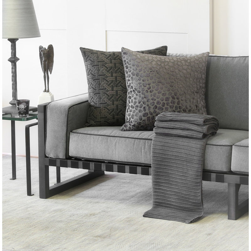 Square Pillow Cover & Insert, Pewter