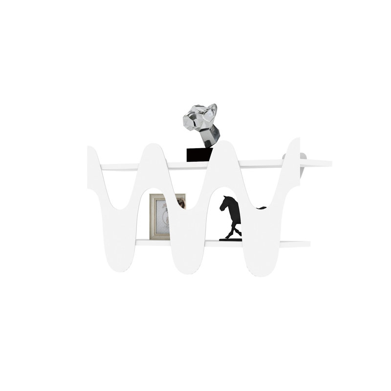Étagère d'appoint 2 pièces avec tablettes réglables Brianne, Blanc
