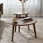 Walnut Solid Wood Round Coffee Table Sets