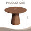 Table de salle à manger circulaire, table ronde minimaliste moderne, grain de bois naturel-912263016
