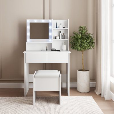 Rajah Dressing Table with Mirror