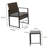 Modern 3-Piece Outdoor Rattan Set with Table & Cushions