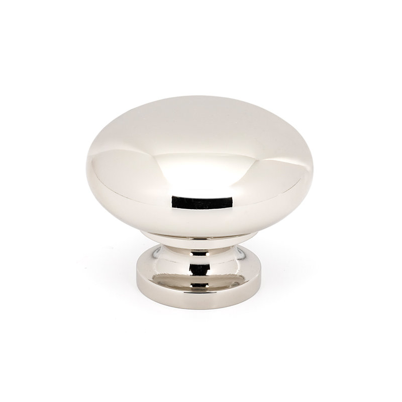 Mushroom Knob, Polished Nickel, 1.25" H x 1.5" W x 1.5" D