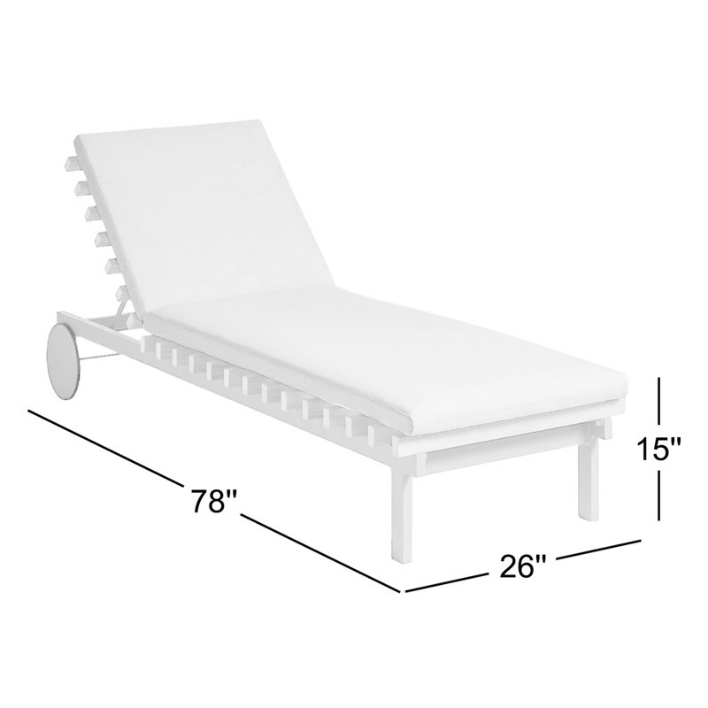 Perch Outdoor Teak Chaise Lounge, Toohey Charcoal, Charcoal